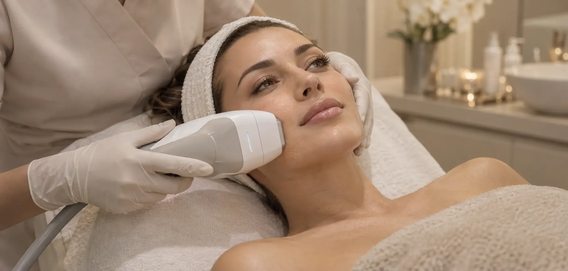 HIFU 12D treatment session at Nuvera Aesthetics